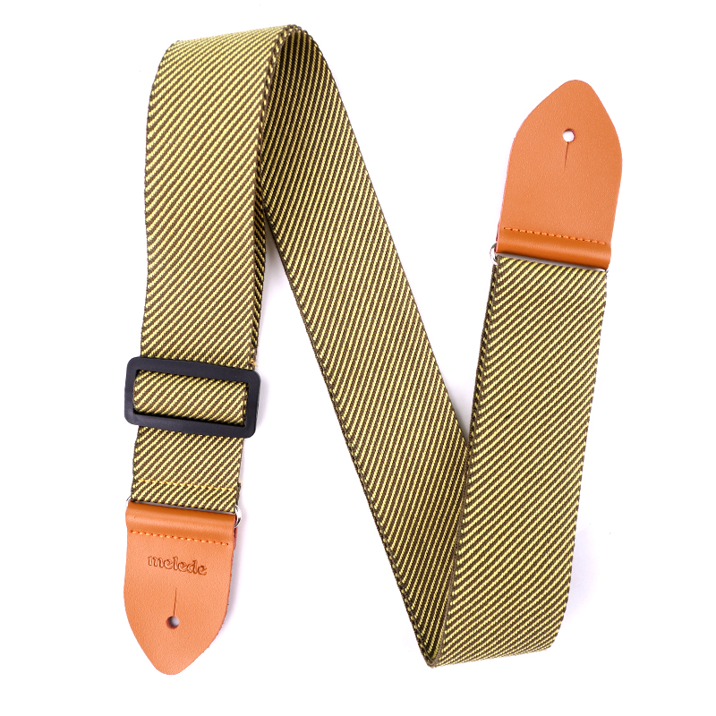 Yellow Vintage Cotton Jacquard Guitar Strap