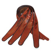 Wholesale High Quality Brown Genuine Suede Leather Guitar St