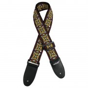 New Yellow Flower Jacquard Woven Guitar Strap